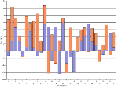 Screenshot of the Freddie's lifetime net merit using a shared scale